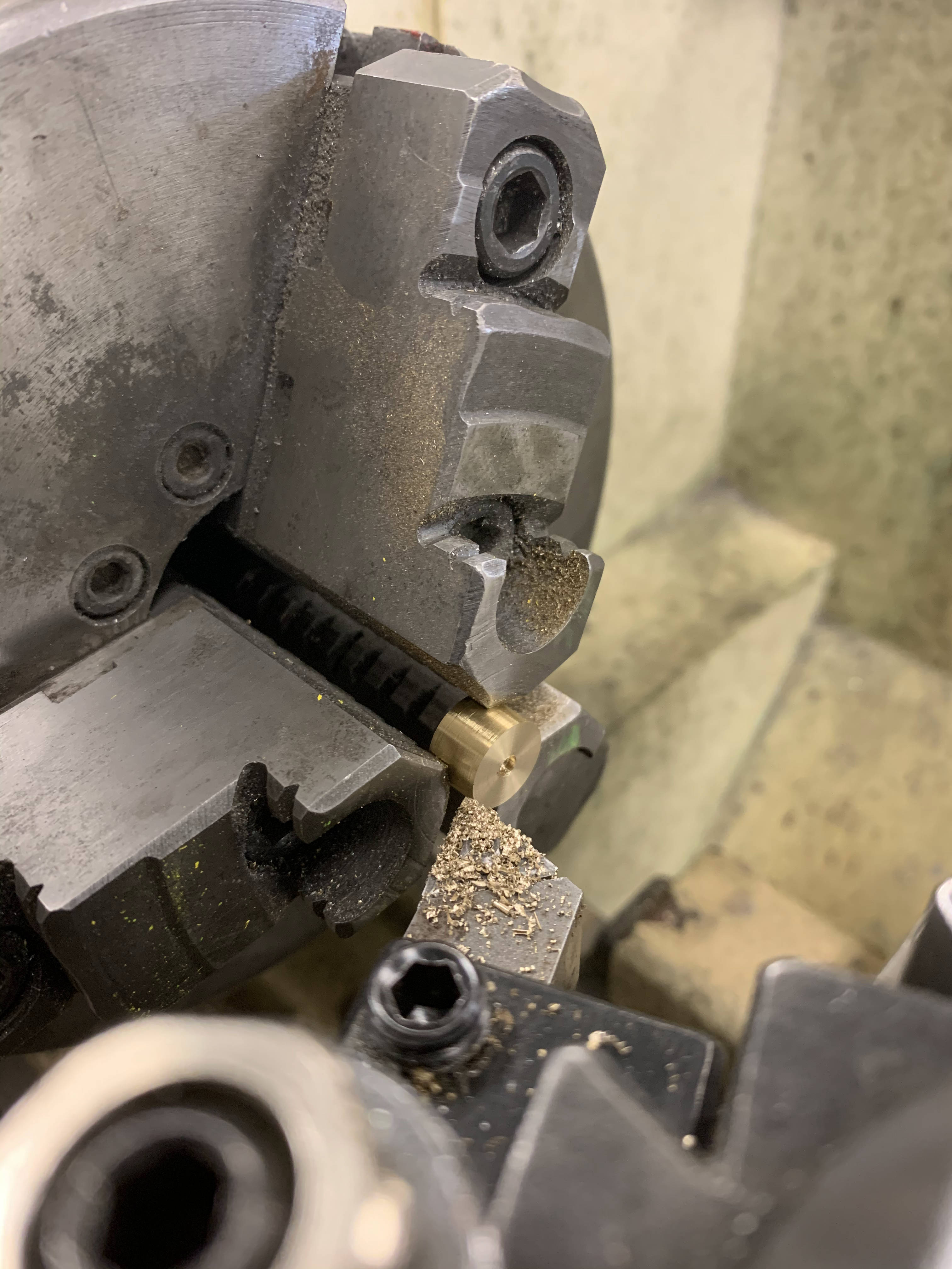 Brass hardware turning