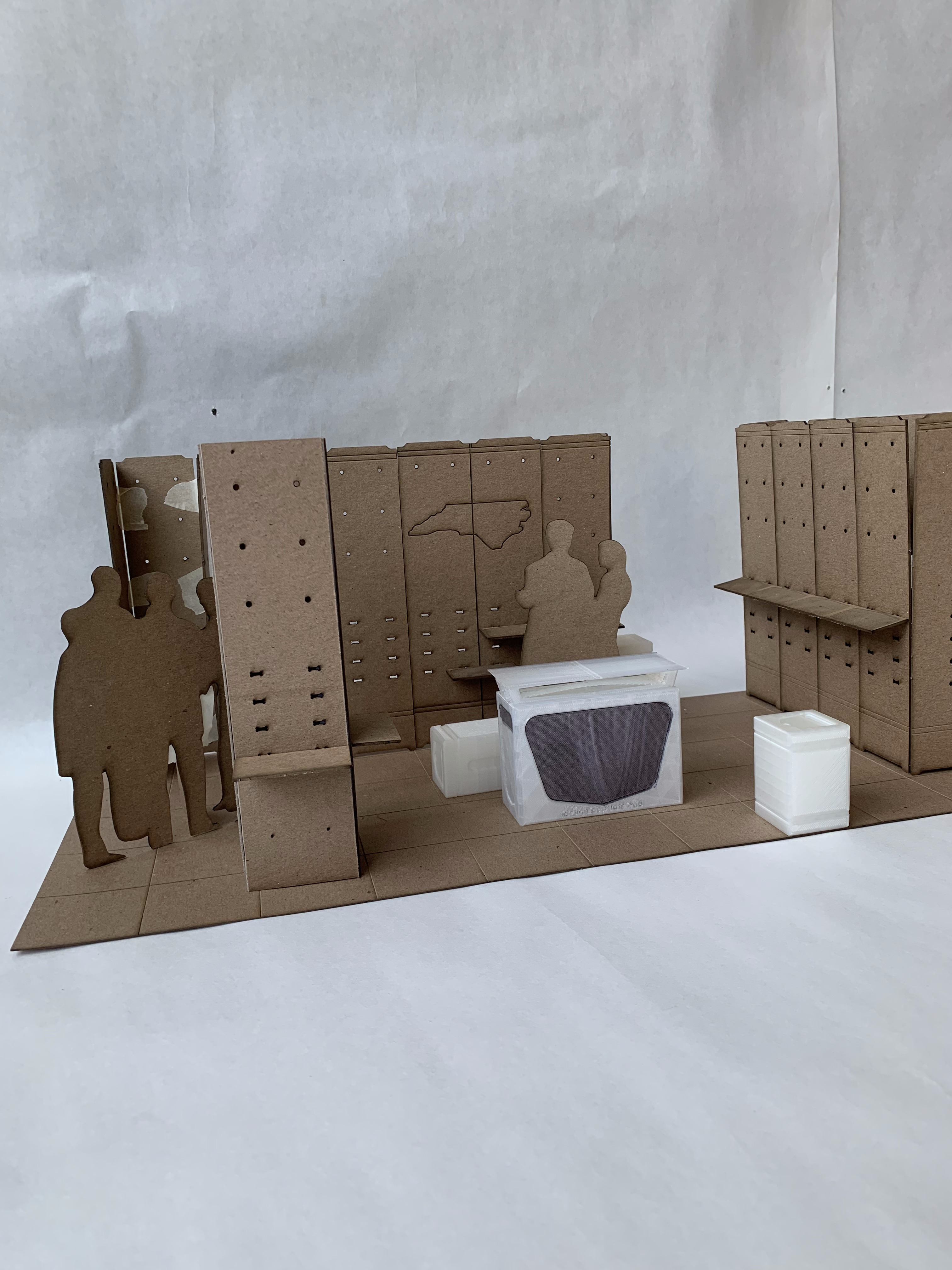 Scale model of booth