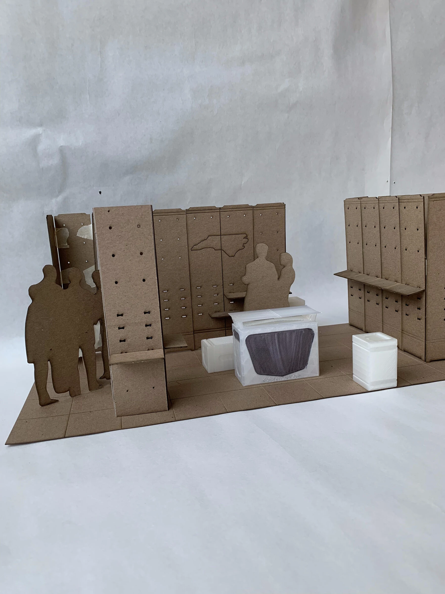 Scale model of booth